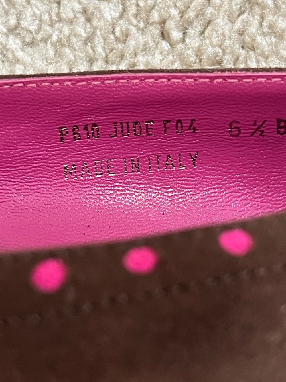 Coach Jude Kenia w Fushia Suede 6.5. Made in Italy - Picture 7 of 11